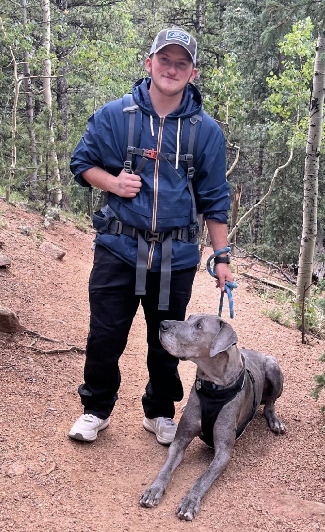 Grayson with dog