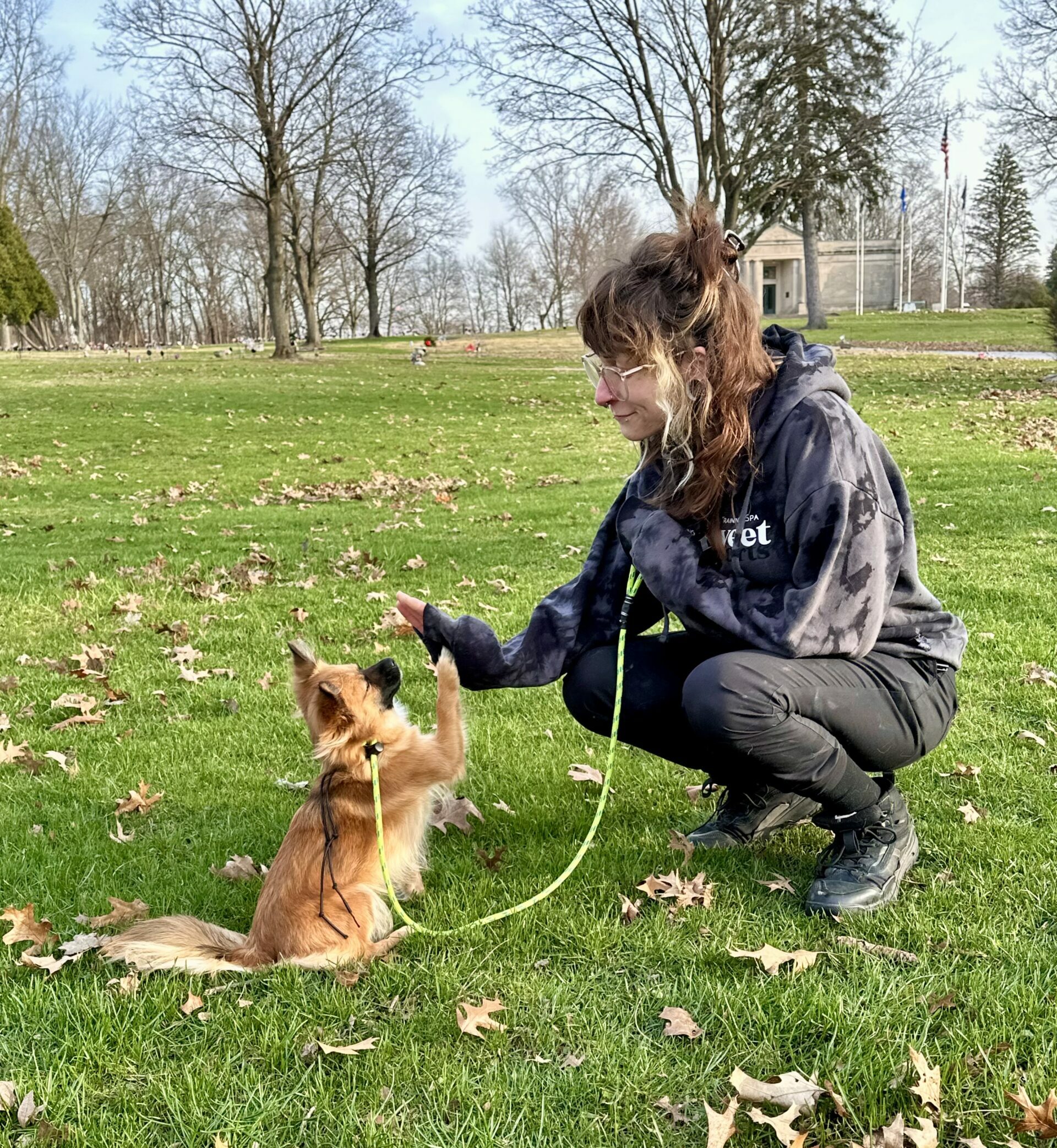 Alannah with dog