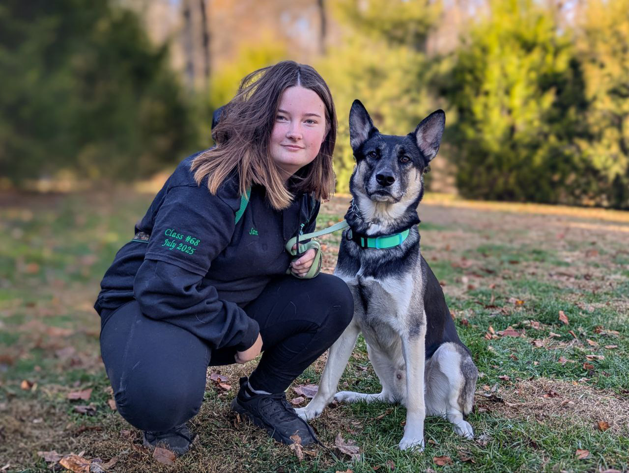 Sam with dog
